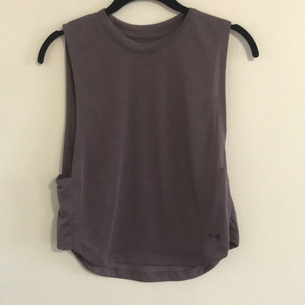 Purple UnderArmour cropped tank
